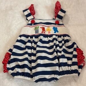 Smocked Frocks Sesame Street Character Bubble (Ruffle Butt)